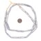 The Bead Chest Washed Grey Bone Beads - Full Strand of Fair Trade African Beads (Tube, Washed Grey)